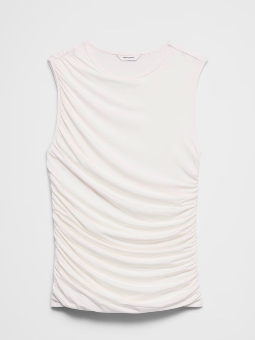 Banana Republic Cream Sleeveless Ruched Tank Top